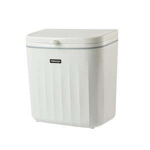 Cestino da cucina a parete con coperchio, contenitore per rifiuti <span class=keywords><strong>salvaspazio</strong></span> da appendere sotto il mobile per cucina e bagno - Product Image 1