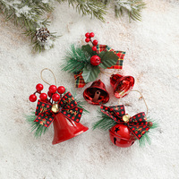 Décoration de Noël : Clochette en métal faite à la main pour vitrine, pendentif d'arbre de Noël, accessoire DIY