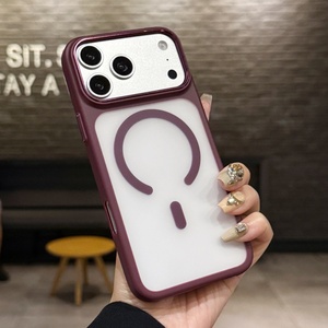 เคสโทรศัพท์แม่เหล็กแบบบางพิเศษคุณภาพสูง ผิวด้านโปร่งแสง สำหรับ iPhone 18 16 17 Pro Max รองรับการชาร์จไร้สาย ป้องกันการกระแทก - Product Image 1