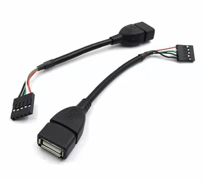 Cable USB 2.0 Tipo A Hembra a Conector Dupont de 5 Pines Hembra para Placa Base, Cable de Conexión Dupont de 5 Pines a USB Hembra - Product Image 1