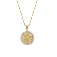 Nouveau Collier Hip Hop entièrement serti de diamants avec pendentif gants de boxe et chaînes à corde, Bijoux