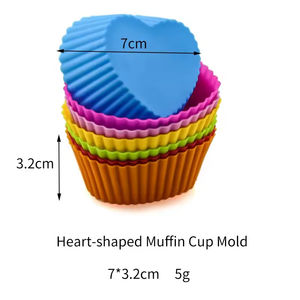 Moules et Doublures en Silicone Réutilisables Personnalisés Sans BPA pour <span class=keywords><strong>Pâtisserie</strong></span>, Gâteaux, Biscuits, Muffins, Écologiques - Product Image 5
