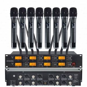 ไมโครโฟนไร้สาย UHF ระดับมืออาชีพ UR8000S 8 ช่องสัญญาณ ระบบไมค์ 8 ตัว สำหรับการแสดงบนเวทีและคาราโอเกะ - Product Image 2
