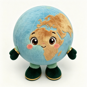 Peluche globe terrestre personnalisée, peluche planète Terre, peluche carte du monde, peluche Terre - Product Image 1