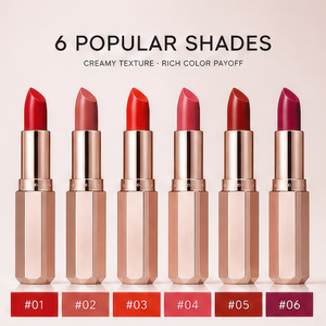 Natural <b>Moisturizing</b> Private Label Luxury <b>Lipstick</b> Tube Octagonal Diamond Rhombus Matte <b>Lipstick</b> for Party Makeup - Product Image 2