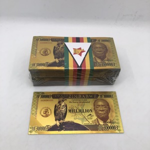 1000pcs Zimbabwe 0k Dollar Box 30000003 Zero Banknote 24k Gold 999999 Money for Education Collection - Product Image 3