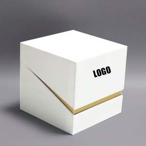 Cajas Rectangulares de Cartón Negro con Proceso de Estampado, Ranuradas, para Regalo, con Tapa Oblicua, para Envasado de Perfumes y Aceites Esenciales - Product Image 1