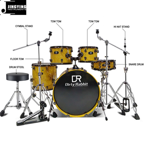 Jingying 2026 Vente en gros usine Instruments de <span class=keywords><strong>percussion</strong></span> de batterie haut de gamme Série Dirty Rabbit avec finition laquée de qualité professionnelle - Product Image 6