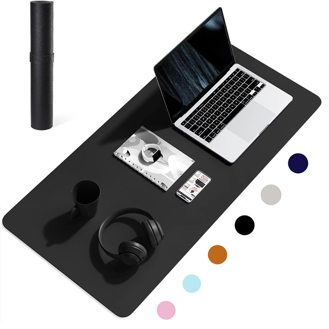 Non-Slip Desk Pad Waterproof PVC Leather Desk Table Protector Ultra Thin Large Mouse Pad Laptop Desk Writing Mat for Office Work