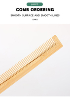 Ensemble hôtel naturel Dreadlock brosse à cheveux barbe fine géante dents larges Surf cire Massage peigne en bois bambou avec logo personnalisé