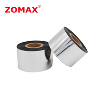 Cinta de Transferencia Térmica ZOMAX M345 TTR Wash Care PET 50mm*300m para Impresión de Etiquetas Textiles y de Prendas