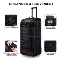 BSCI grand rouleau souple étanche Camping chariot bagages polochon roulant à roulettes Gym sport sac de voyage avec roues