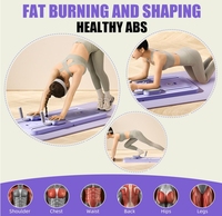 Planche de Pilates multifonctionnelle 8 en 1 Barre de poussée portable Ultimate Pilates Exercise Board Resistance Band Combination Gym