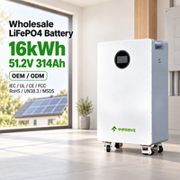 Fournisseur de batteries LiFePO4 51,2 V 15 kWh 16 kWh 100 Ah 200 Ah 280 Ah 300 Ah 314 Ah pour stockage d'énergie solaire domestique, OEM ODM