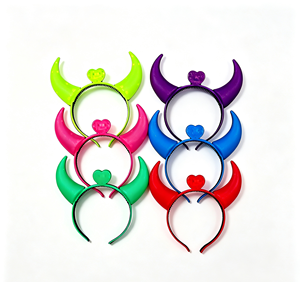 Diadema de Cuerno de Vaca de Plástico que Brilla en la Oscuridad, con Batería Recargable, Decoración de Halloween para Adultos para Exteriores - Product Image 1