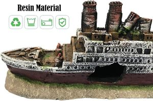Acessórios para Aquário: Ornamento de Navio Pirata em Resina, Estilo Retrô, Embalagem em Caixa, Fabricado na China, Tema Naufrágio Titanic, para Aquário - Product Image 5