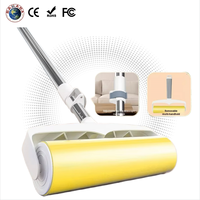 Rouleau anti-poils lavable et réutilisable grande capacité, écologique, pour poils d'animaux (chien, chat), tapis, sols, canapés et meubles