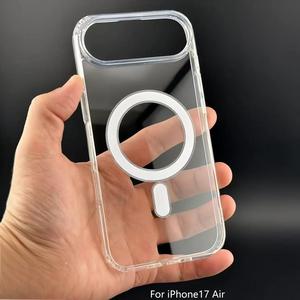 Coque antichoc transparente magnétique en TPU+PC pour <span class=keywords><strong>iPhone</strong></span> 17/16/15/14/13/12/11 avec support de téléphone - Product Image 3