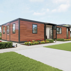 Maison conteneur extensible moderne de 20 et 40 pieds, unité d'habitation secondaire de luxe pour jardin, maisonnette préfabriquée avec chambre et salle de bain - Product Image 1