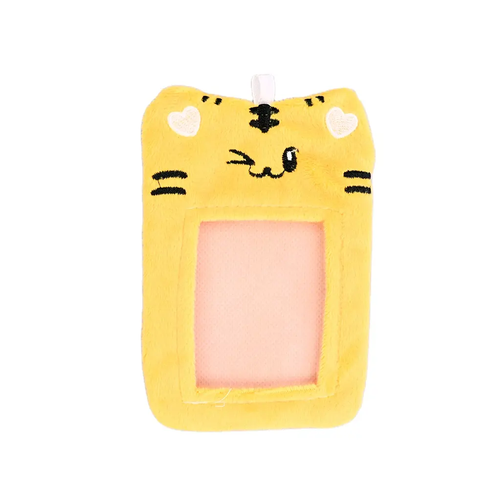 Funda de peluche personalizada para teléfono móvil, funda para guardar fotos, Animal Adorable, esponjoso, suave, para sesión fotográfica, tarjetero