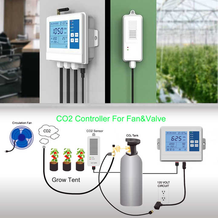 温室栽培用CO2モニター&コントローラーレギュレーターセット 温室栽培用CO2モニター&コントローラーレギュレーターセット 【公式通販】