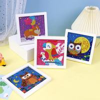 Kits de Pintura de Diamantes Personalizados con Imágenes de Animales, Tamaño Infantil, Cuadrados, con Marco, para Niños