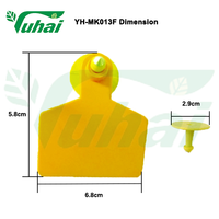Nouvelle puce d'étiquette d'oreille animale pour mouton chèvre vache cochon bétail RFID TPU étiquette d'oreille réfléchissante pour usage agricole matière plastique
