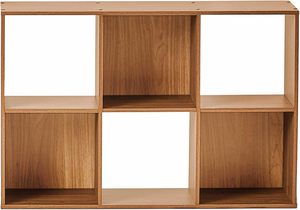 6 <span class=keywords><strong>Cube</strong></span> lưu trữ tổ chức bằng gỗ Tủ Sách Modular thiết kế tường mountable 2 vải ngăn kéo hiện đại hiển thị kệ đơn vị - Product Image 5