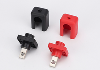 Connecteurs de borne de batterie de voiture en laiton noir et rouge 12v-48VDC 50A borne de câble de batterie automatique poteau supérieur pour batterie au Lithium automatique