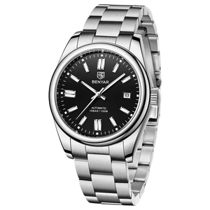BENYAR 5185 Classic Men's <b>Automatic</b> Mechanical Watch Stainless Steel Waterproof Brand Wrist Watches - Product Image 5
