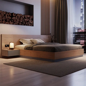 Современный King-Size MDF для хранения татами кровать с выдвижным ящиком-простой деревянный комплект для спальни с двуспальной кроватью - Product Image 3