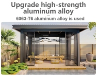 Arco de Jardín y Pérgola Prefabricados, Gazebo de Aluminio con Forma de Puente para Decoración de Paisajes Exteriores