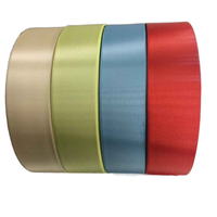 Le vêtement latéral tissé latéral de double face de couleur blanche marque le ruban de satin de polyester