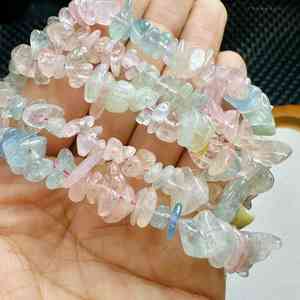 Bracelet <span class=keywords><strong>Morgan</strong></span> naturel à puce irrégulière en gros Bracelets <span class=keywords><strong>de</strong></span> pierres précieuses en cristal <span class=keywords><strong>de</strong></span> gravier <span class=keywords><strong>de</strong></span> guérison pour femmes et filles - Product Image 3