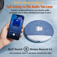 Haut-parleur Bluetooth sous oreiller avec bruit blanc intégré, mini-haut-parleur sans fil recouvert d'un tissu fin avec minuterie d'arrêt automatique