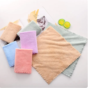 Paño de Microfibra de Coral Cuadrado, Lavable, Ecológico, con Borde Ultrasónico, de la <span class=keywords><strong>Mejor</strong></span> Calidad, <span class=keywords><strong>para</strong></span> Uso en la Cocina - Product Image 1