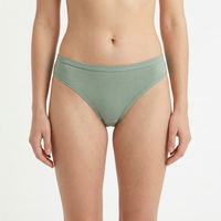 Culottes Bikini OEM en Coton Biologique pour Femme – Douces, Respirantes, Taille Basse, Coupe Haute, Côtés Étroits – Sous-vêtements d'Été en Gros avec Logo Personnalisé