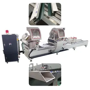 Mesin Gergaji Pemotong Kepala Ganda Mesin UPVC Kepala Ganda Mitre Saw Profil Aluminium Jendela Fabrikasi untuk Memotong Jendela Pvc