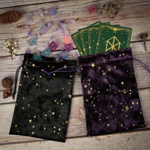 Bolsa <span class=keywords><strong>de</strong></span> terciopelo para tarot, bolsa <span class=keywords><strong>de</strong></span> almacenamiento resistente con cordón para cristales, <span class=keywords><strong>runas</strong></span>, suministros <span class=keywords><strong>de</strong></span> adivinación - Product Image 3
