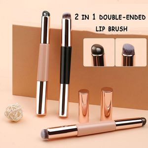 แปรงซิลิโคนแบบพกพา 2-in-1 สำหรับปกปิดริมฝีปากและรอบดวงตา รับทำโลโก้ตามสั่ง ขายส่ง สำหรับงานเพ้นท์เล็บและแต่งหน้า ใช้ได้กับลิปสติก - Product Image 1