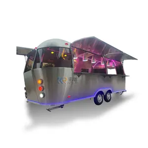 Kereta makanan portabel aksesori truk makanan anjing populer Trailer Makanan Standar Amerika dengan DOT