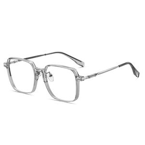 Retro Large Frame <strong>Korean</strong> Anti-Blue Light Optical <strong>Glasses</strong> Men and Women Metal <strong>Glasses</strong> Frame Wholesale - Product Image 5