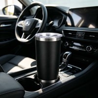 Gobelets isothermes sous vide en acier inoxydable à double paroi de 20 oz, personnalisés et thermolaqués, pour café, voiture et voyage, adaptés au laser, vente en gros
