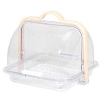 Transparante broodopbergdoos met handvat, opklapbaar deksel, afdruipbak, stofdichte voedselcontainer voor aanrecht in de keuken
