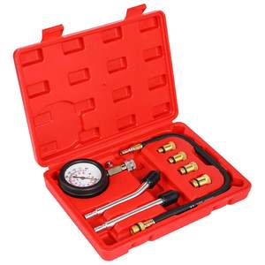 Outil de Test de pression de cylindre de moto automobile Kit de testeur de <span class=keywords><strong>Compression</strong></span> avec adaptateurs Test moteur à essence à gaz - Product Image 1