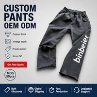 Pantalon de survêtement gris oversize streetwear en gros, avec logo personnalisé, joggers amples épais pour hommes et unisexe, style Y2K vintage, OEM