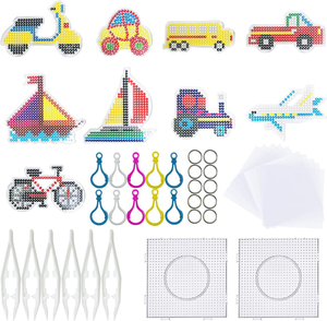 Set di perline fusibili da 5 mm a forma di animali con 20 vassoi e schede con modelli, kit fai da te per bambini, giocattoli educativi STEM - Product Image 6