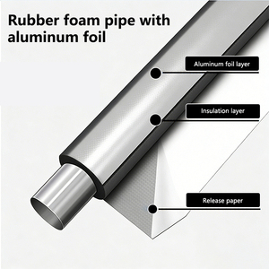 Aislamiento con Revestimiento de Lámina Plateada para Tubo de Cobre de 15 mm: Longitud de 1.8 m - Product Image 3
