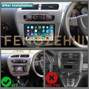Autoradio Android 13 9 pouces pour <span class=keywords><strong>Seat</strong></span> <span class=keywords><strong>Leon</strong></span> Right Peptide 2005-2013 Carplay Android Auto Caméra de recul AHD Autoradio Wifi RDS - Product Image 2