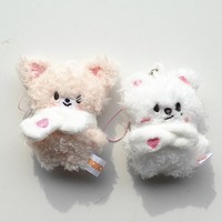 Porte-clés en peluche animal mignon, mini pendentif pour sac, idéal pour les fans de filles, décoration quotidienne, cadeau